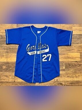 San Diego Gorillas Royal Blue Men’s Baseball Jersey with Number 27